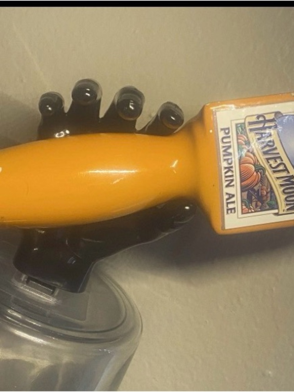 BLUE MOON HARVEST MOON PUMPKIN ALE BEER TAP HANDLE  CERAMIC 10"
